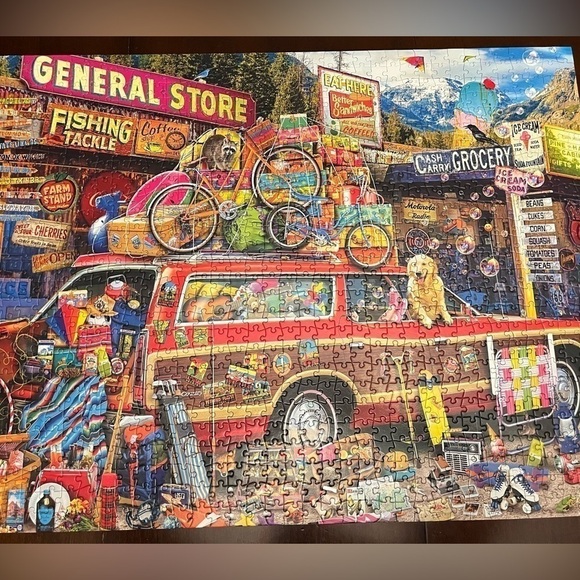 Aimee Stewart Collection 1000 Piece Puzzle Family Vacation Buffalo Colorful - Picture 2 of 13